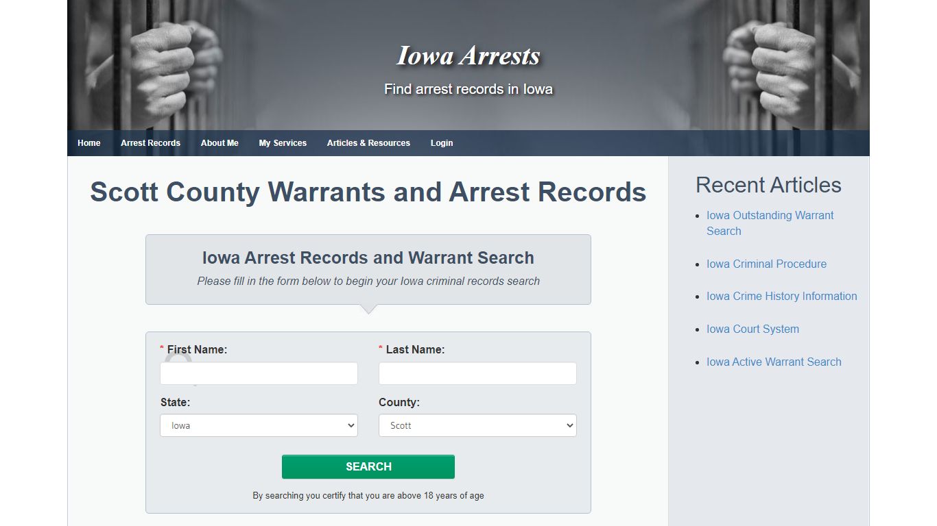 Scott County Warrants and Arrest Records - Iowa Arrests